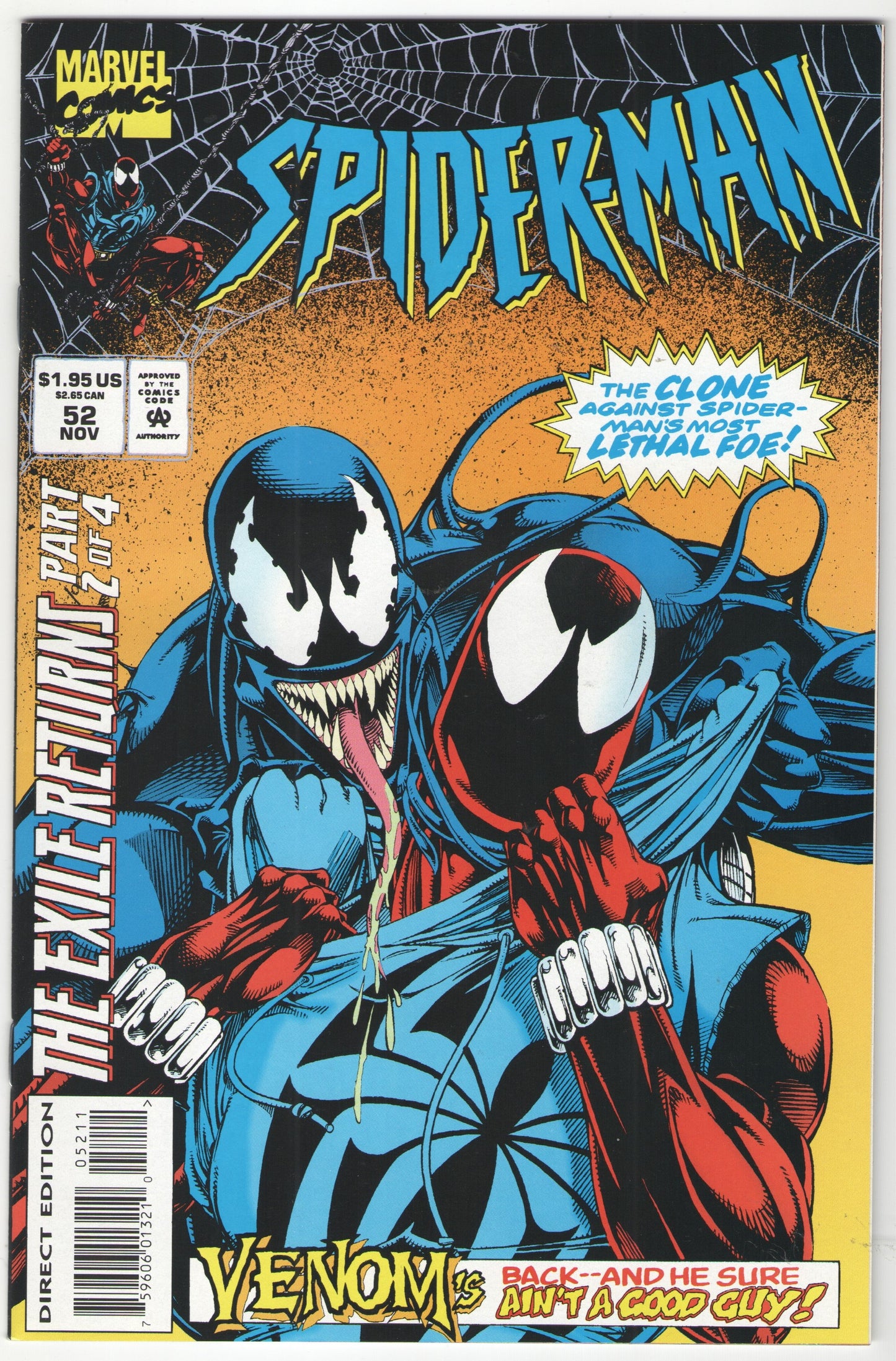 Spider-Man/Web of Spider-Man “The Exile Returns” Complete Crossover Story Arc (1994)