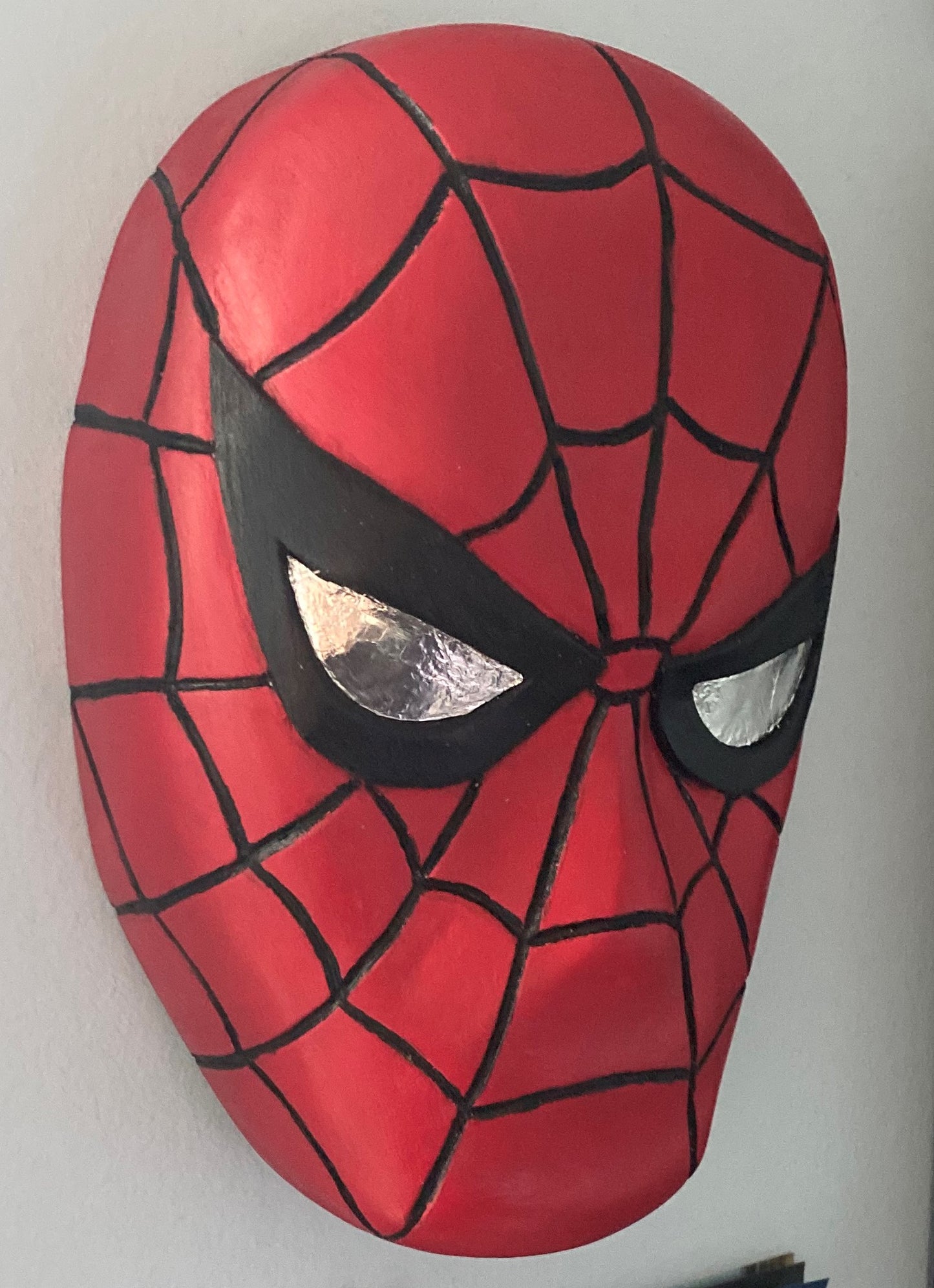 Hand-Carved Spider-Man Wall Bust