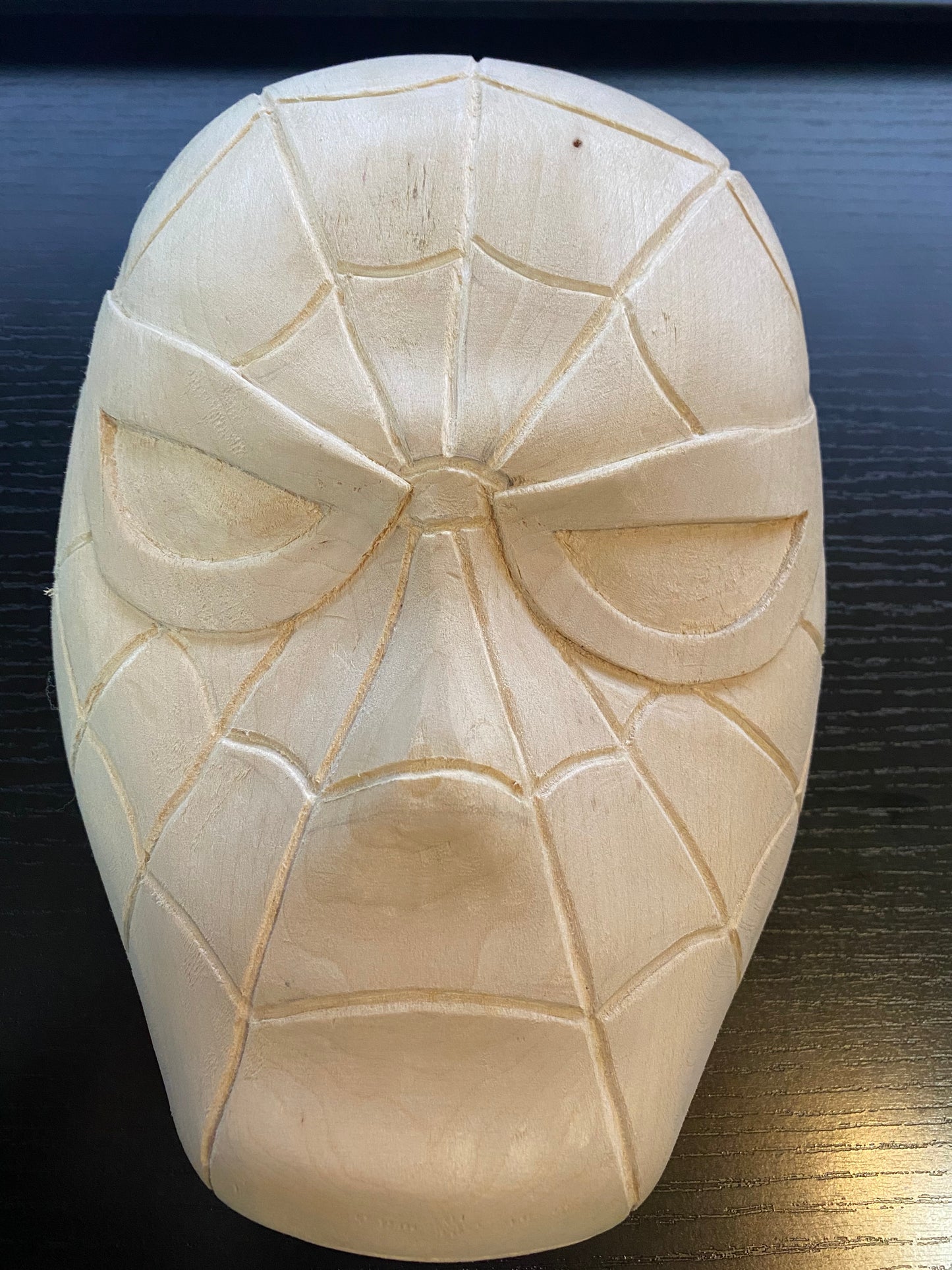 Hand-Carved Spider-Man Wall Bust