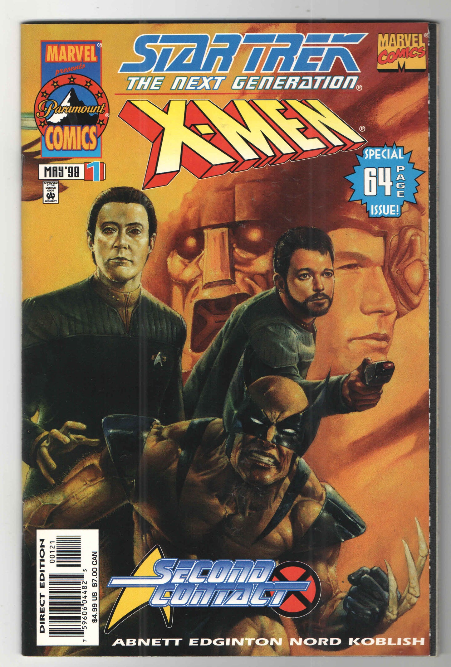 Star Trek The Next Generation/X-Men: Second Contact #1B (1998)