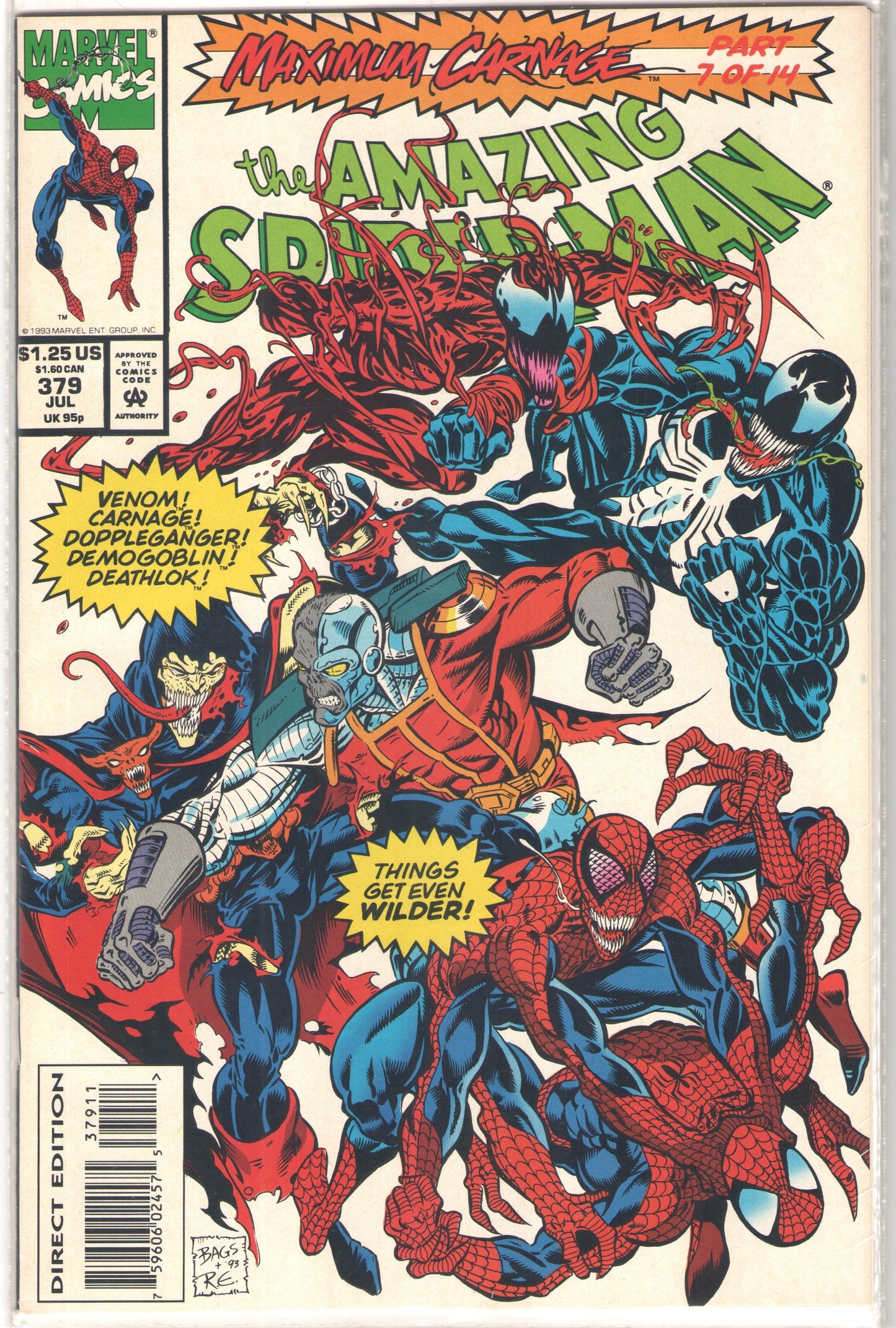 MAXIMUM CARNAGE (1993) STORY ARC, 13 of 14 Issues