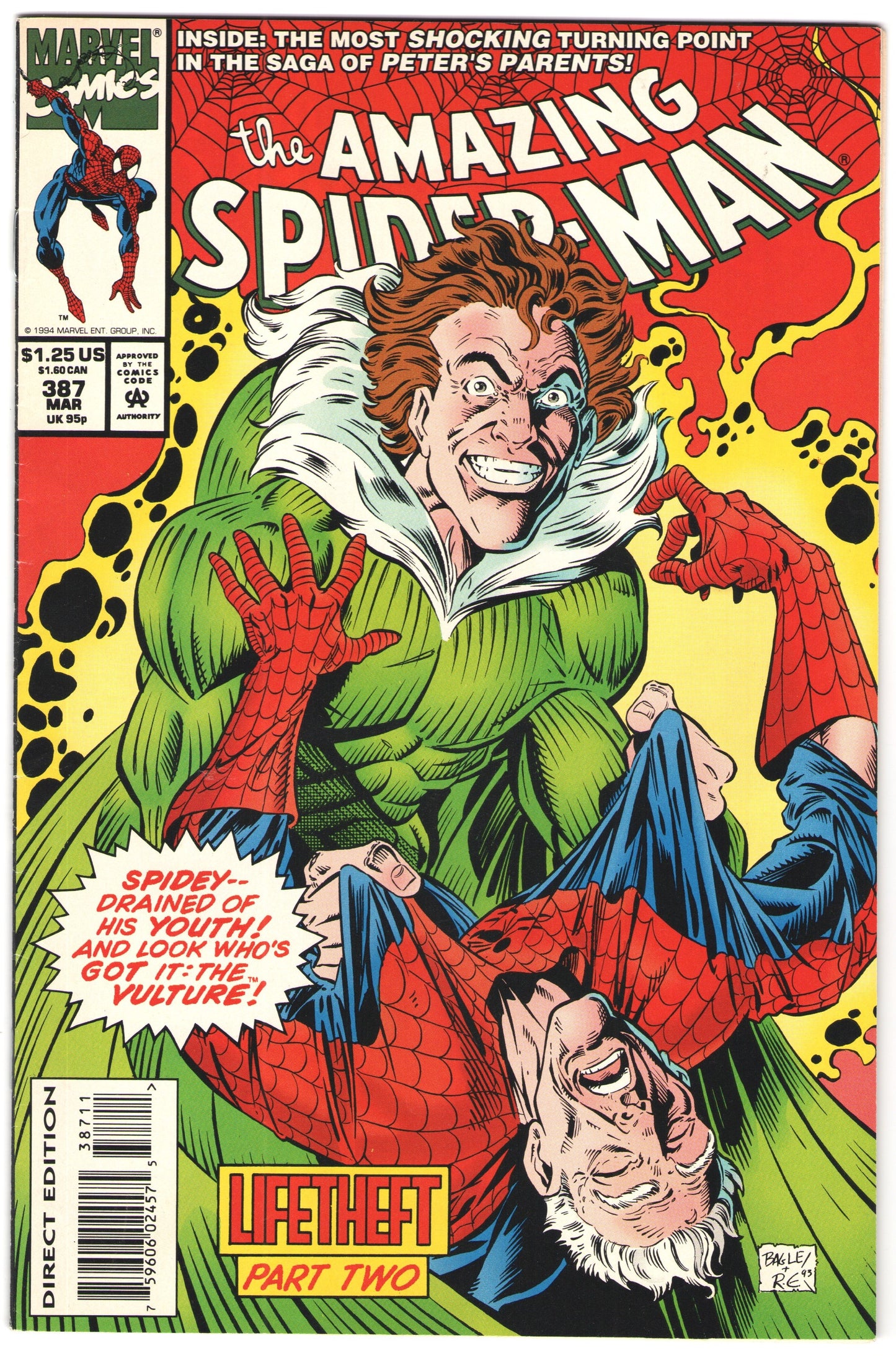 Amazing Spider-Man "Lifetheft" Complete Story Arc #386-388 (1994)