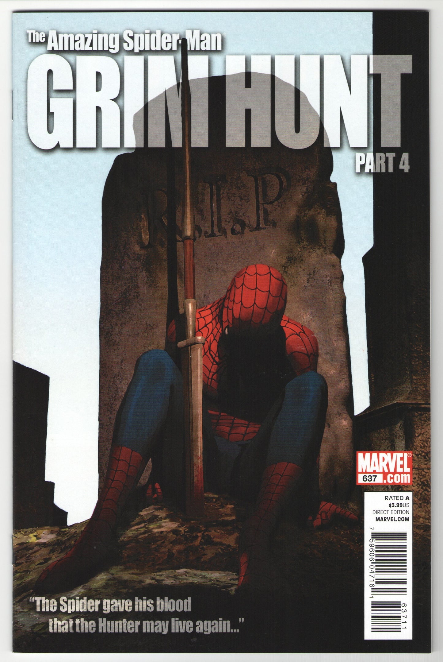 Amazing Spider-Man Issues #634-637 "Grim Hunt" Complete Story Arc (2010)