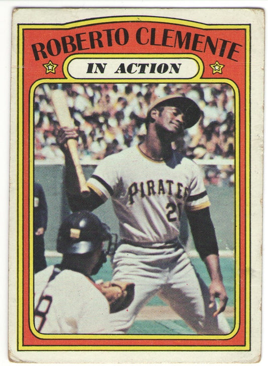 Topps 1972 Roberto Clemente In Action (#310)