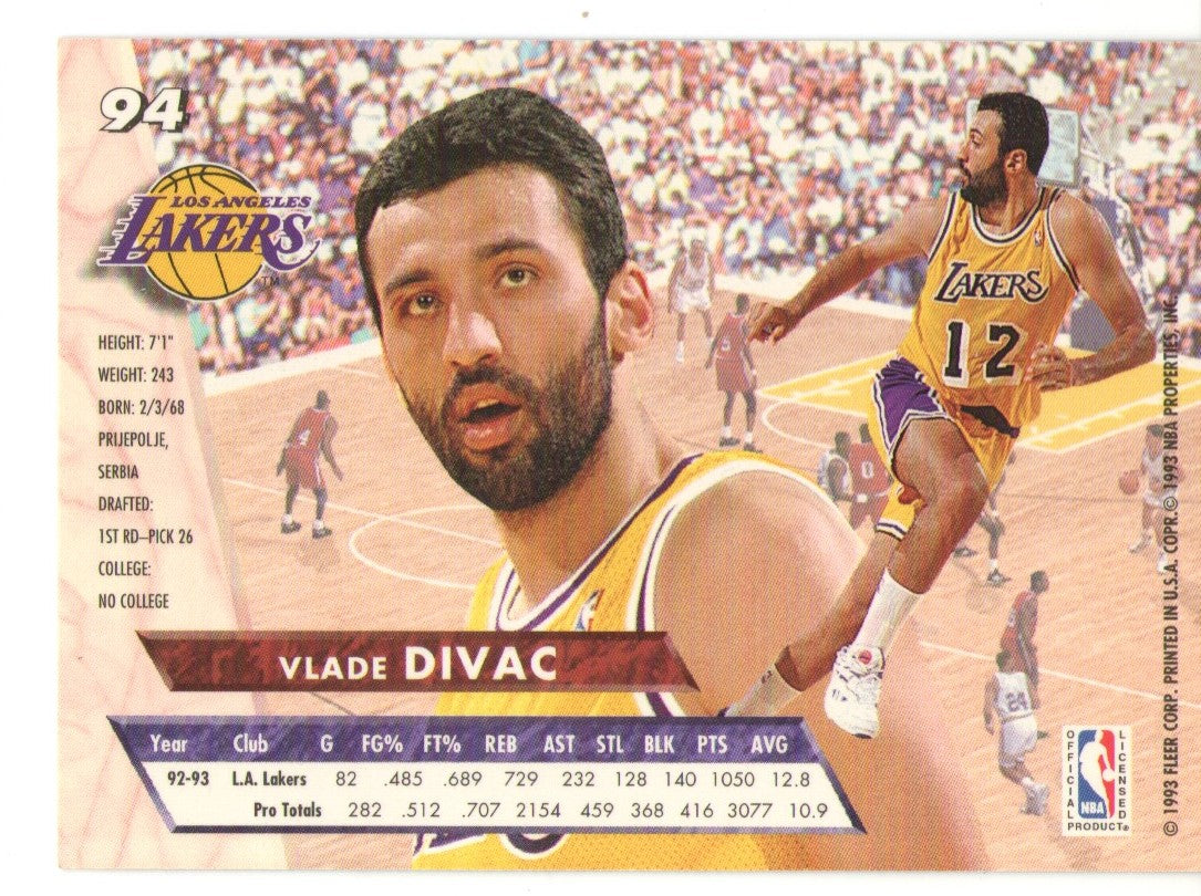 Fleer 1993 Vlade Divac (#94)